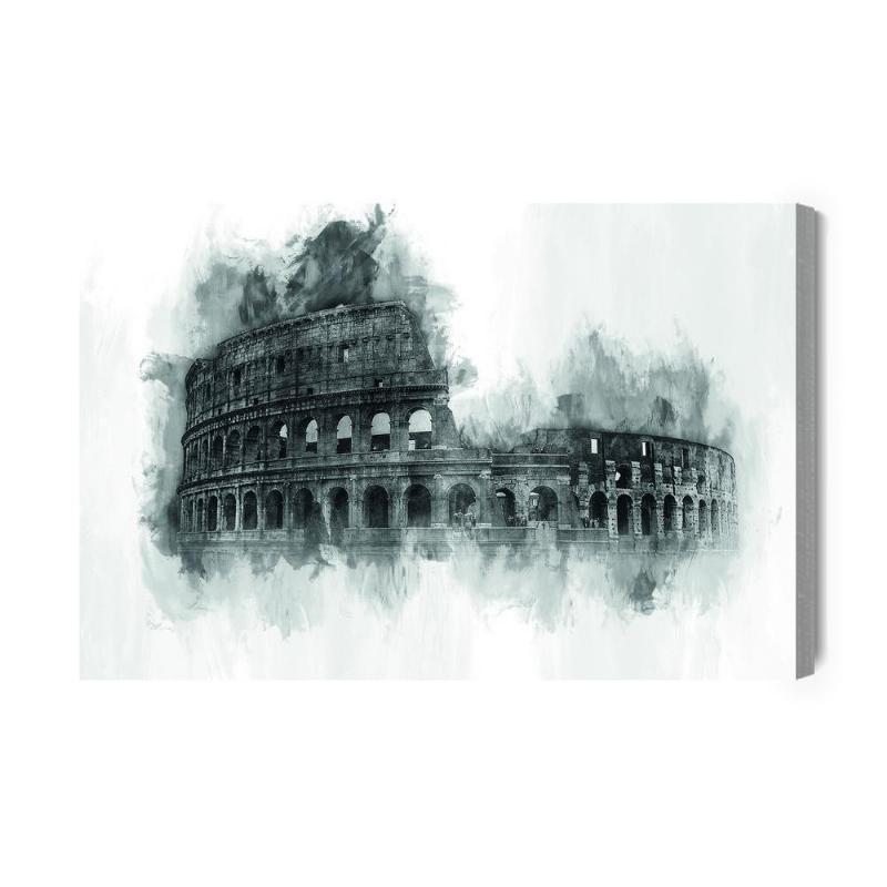 Tegning af Colosseum på lærred