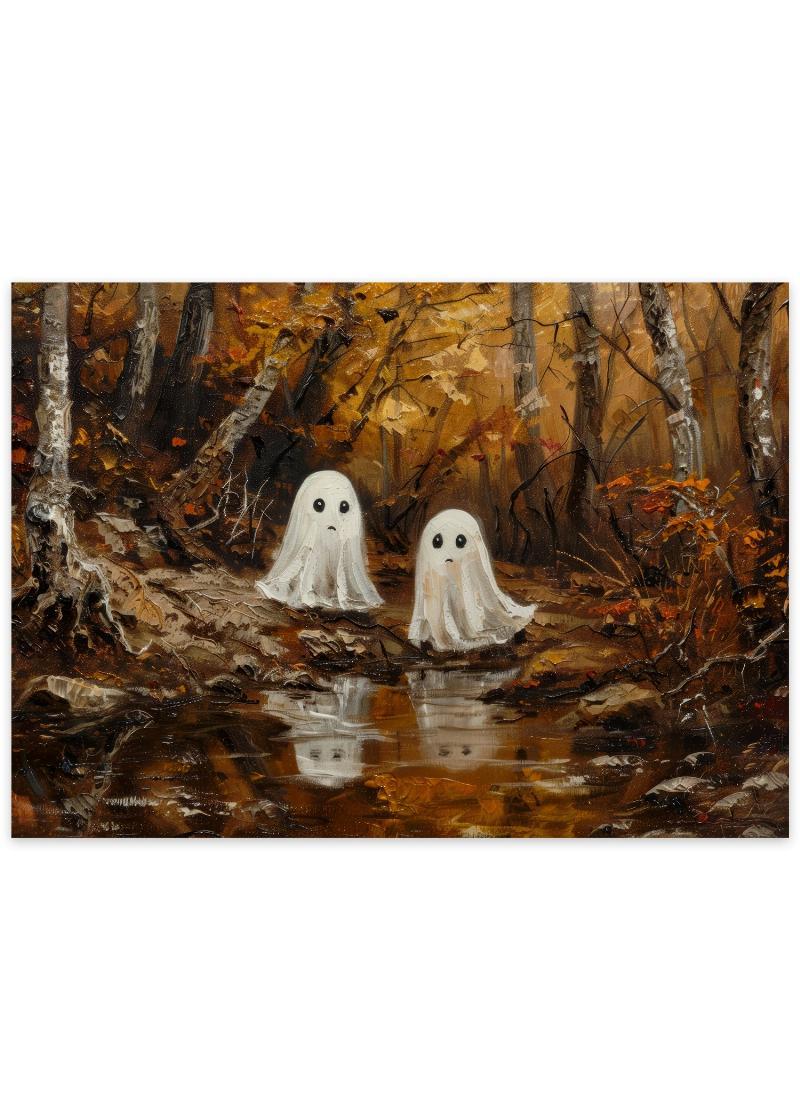 Spøgelser i skoven - Halloween plakat