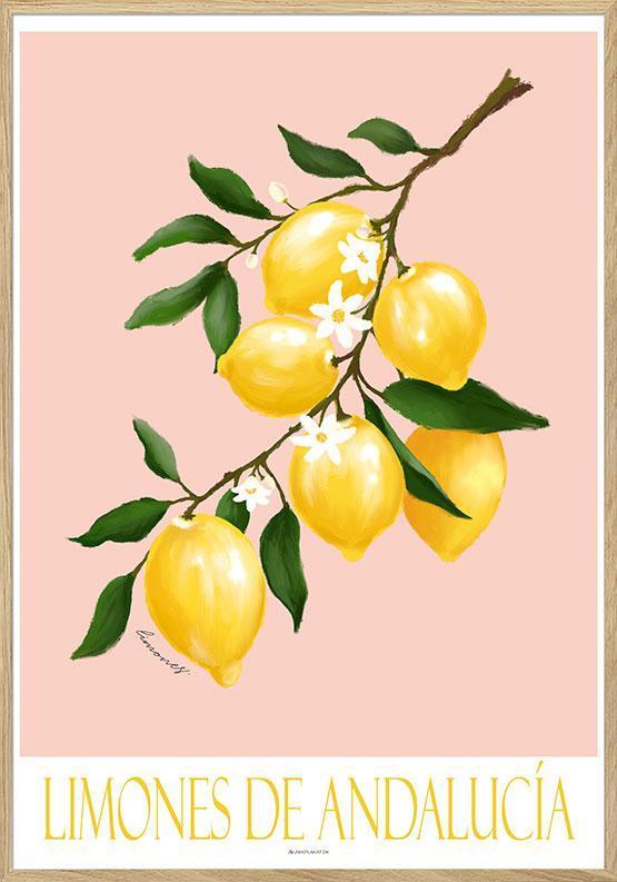 Kunstplakat med citrongren - Andalusisk Limonade