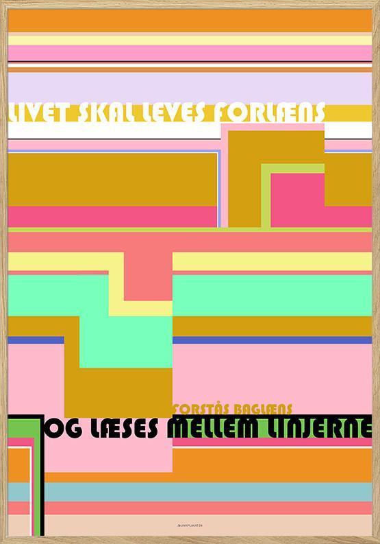 Grafisk plakat - Lev livet fuldt ud