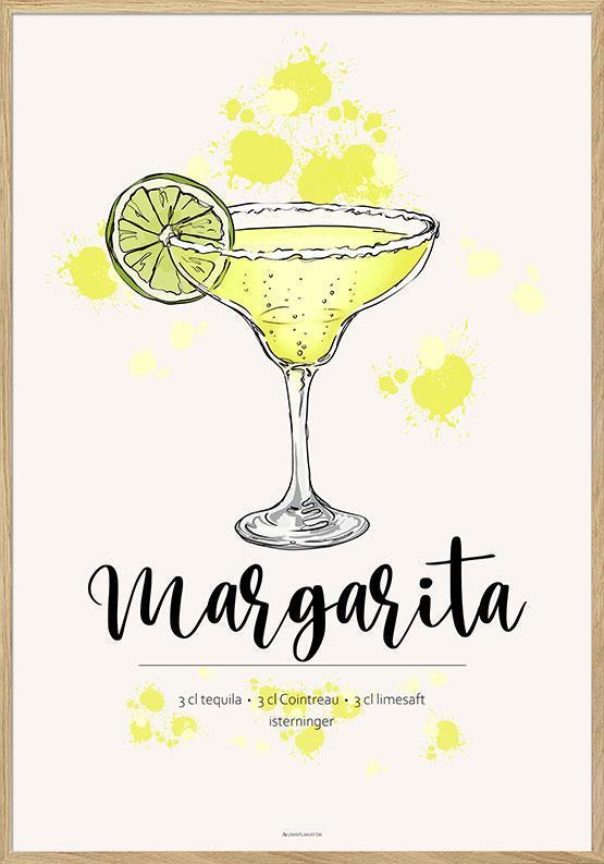 Margarita Opskrift Plakat til Køkkenet