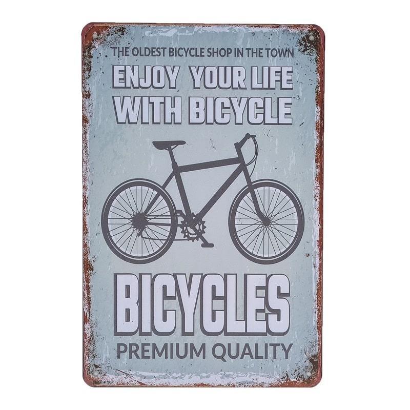 Emaljeskilt Cykler - Premium Kvalitet