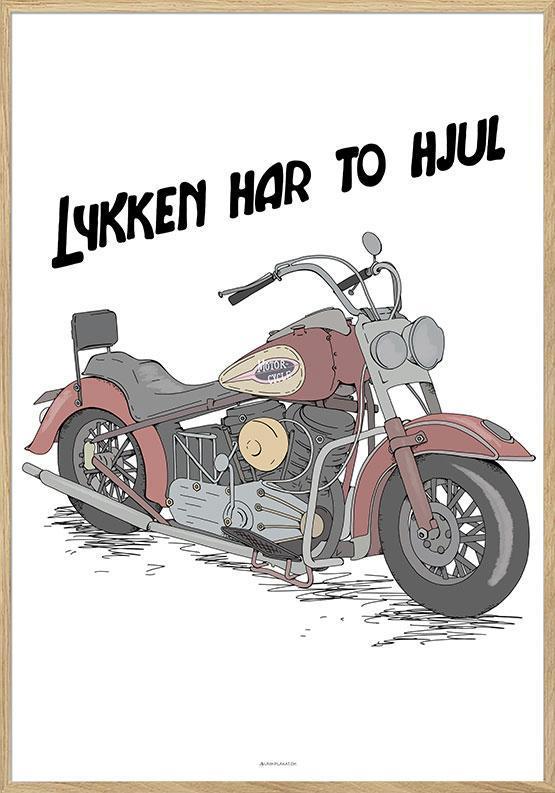 Rød motorcykel plakat - stilfuld vægkunst