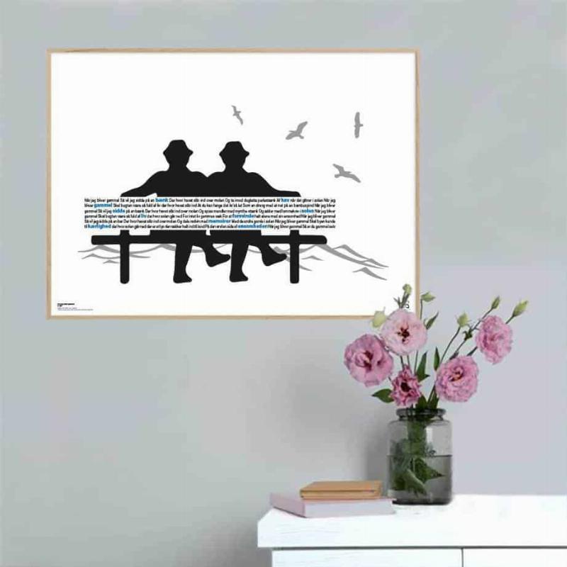 Gnags plakat med to mænd - 42 x 30 cm, vandret