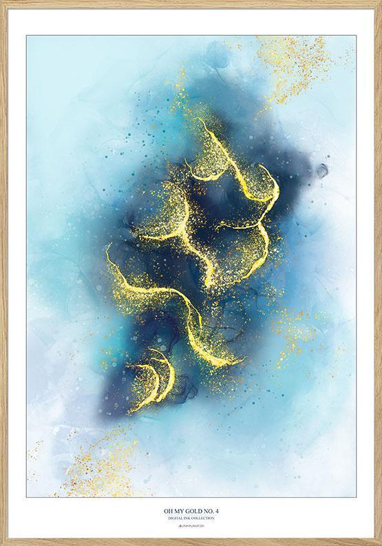 Oh my gold nr. 4 – kunstplakat med guldglans