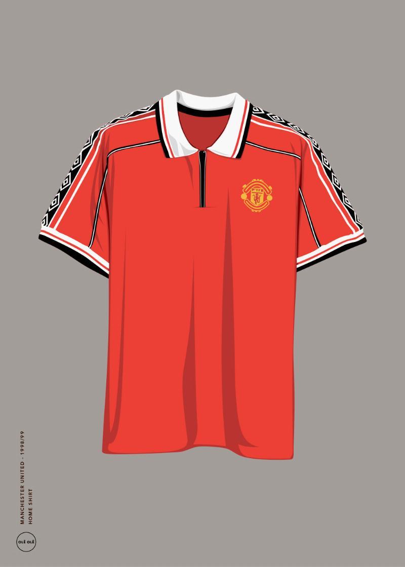 Manchester United Hjemmeshirt 1998/99 - Olé Olé