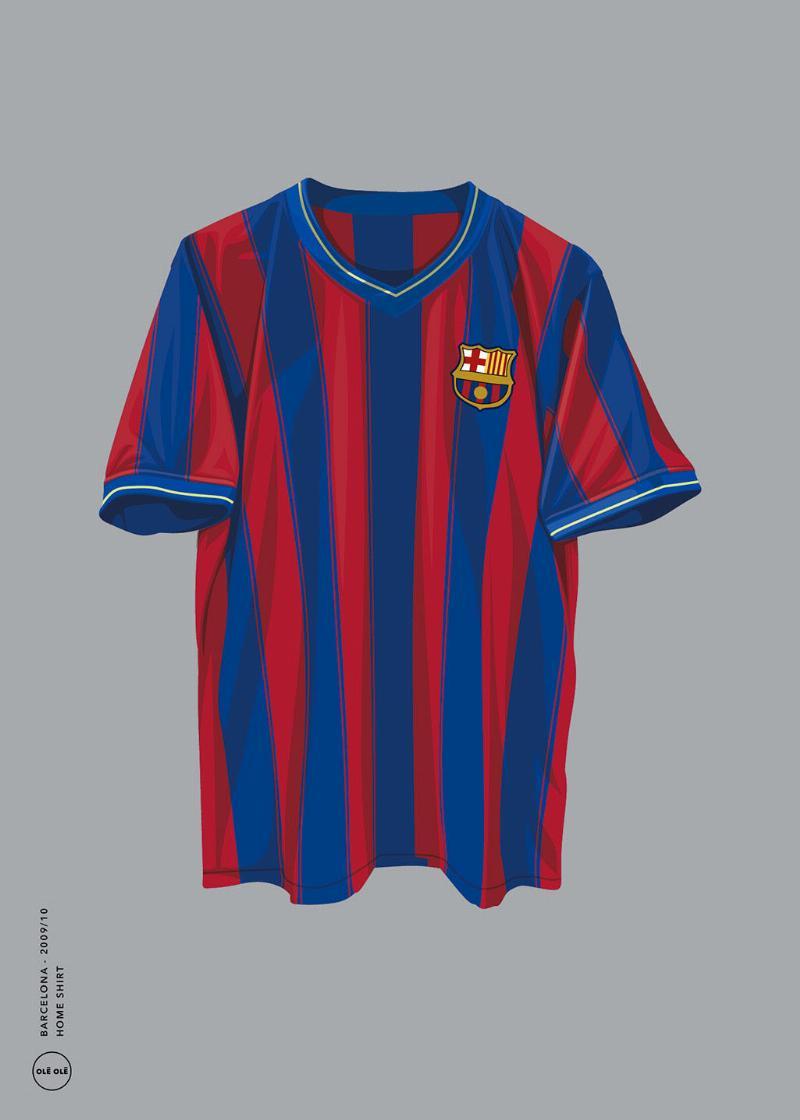 Barcelona - Hjemme Trøje 2009/10 fra Olé Olé