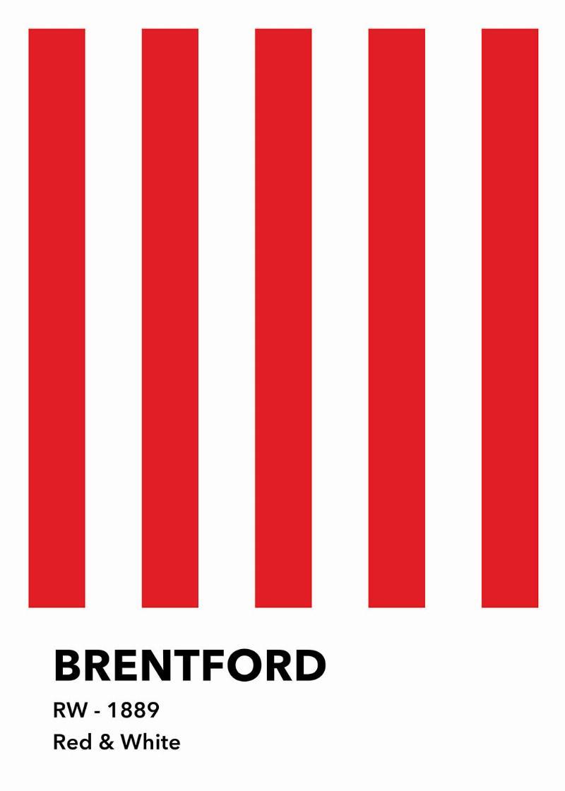 Brentford - Rød & Hvid af Olé Olé
