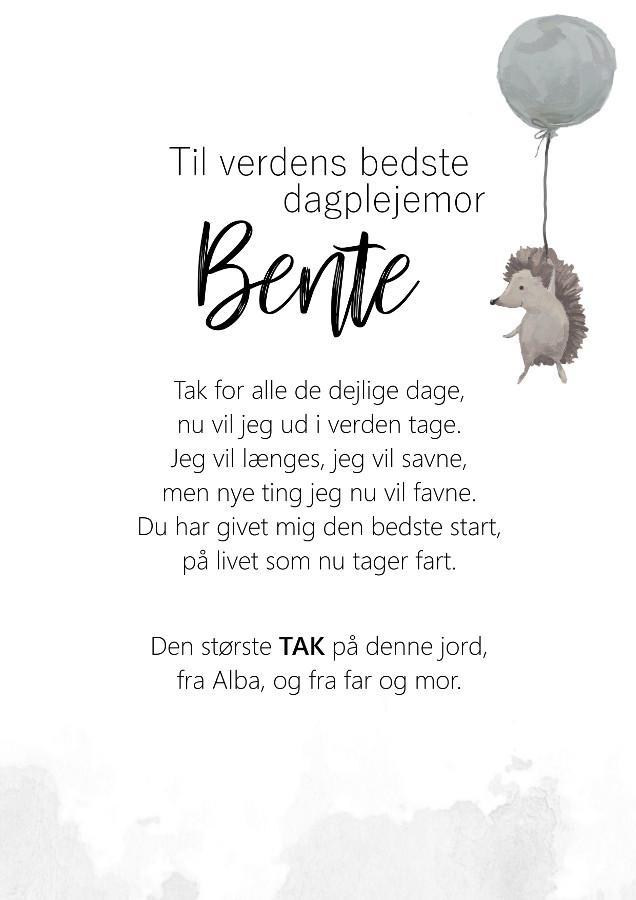 Verdens bedste dagplejemor A5 - Personlig gave