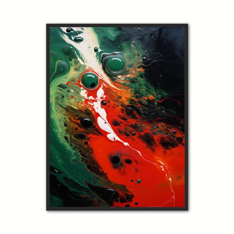 Abstrakt plakat: Enchanted Viridian Echo A4
