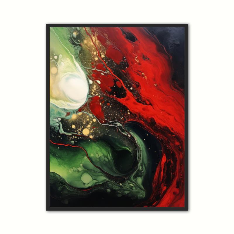 Plakat med harmoniske skygger - Abstrakt A4 21x29,7 cm