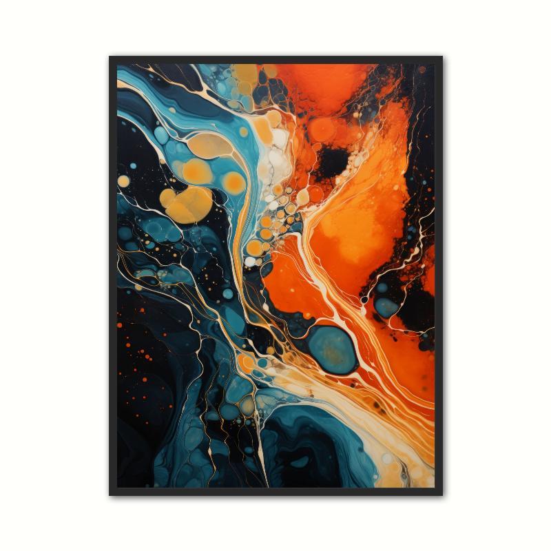 Plakat: Opulent Abyss - Abstrakt A4 Design