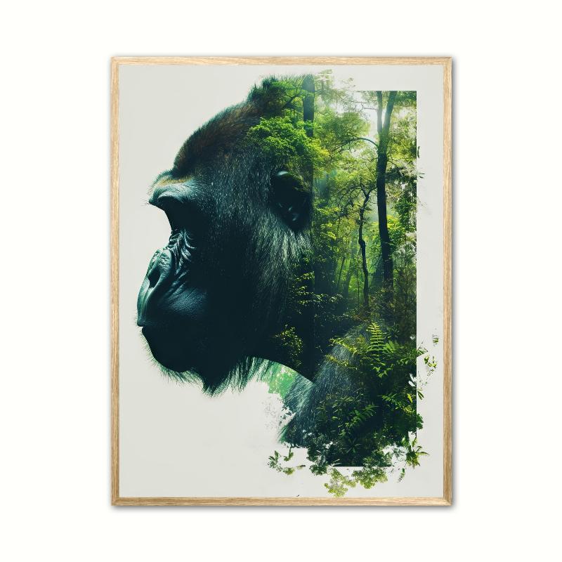 Gorilla plakat 17 21 x 29,7 cm (A4)