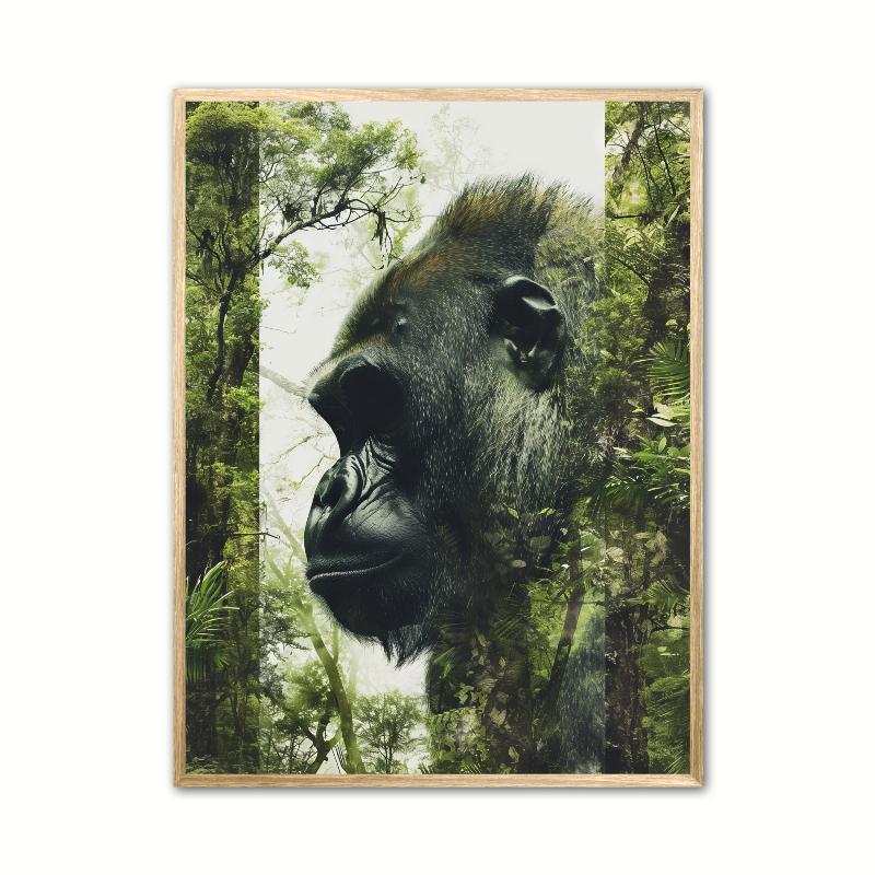 Gorilla Plakat A4 21 x 29,7 cm