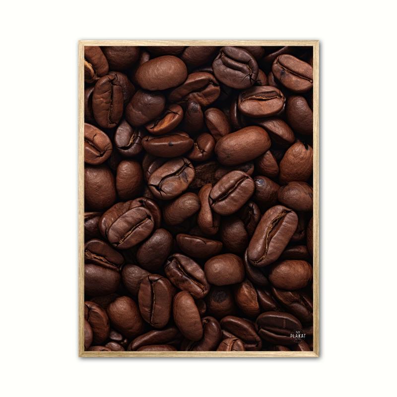 Plakat med Kaffebønner - Nr. 3, A4 21 x 29,7 cm
