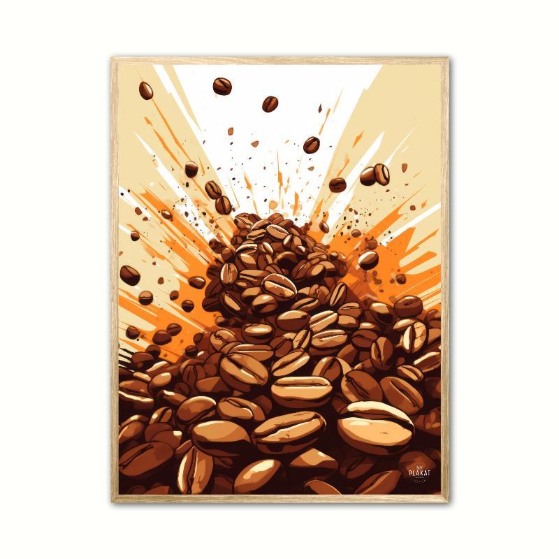 Kaffebønner Plakat - Nr. 10, A4 (21 x 29,7 cm)