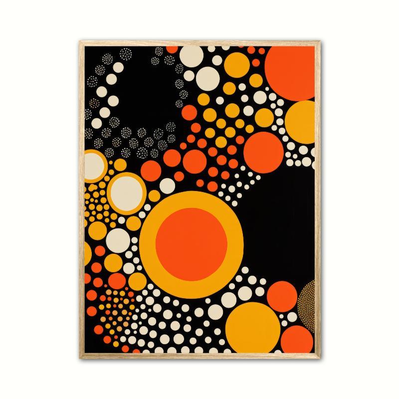 Retro Prikket Plakat 21 x 29,7 cm (A4)
