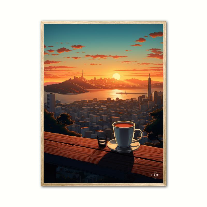 Skyline Coffee Serenity plakat A4 21 x 29,7 cm