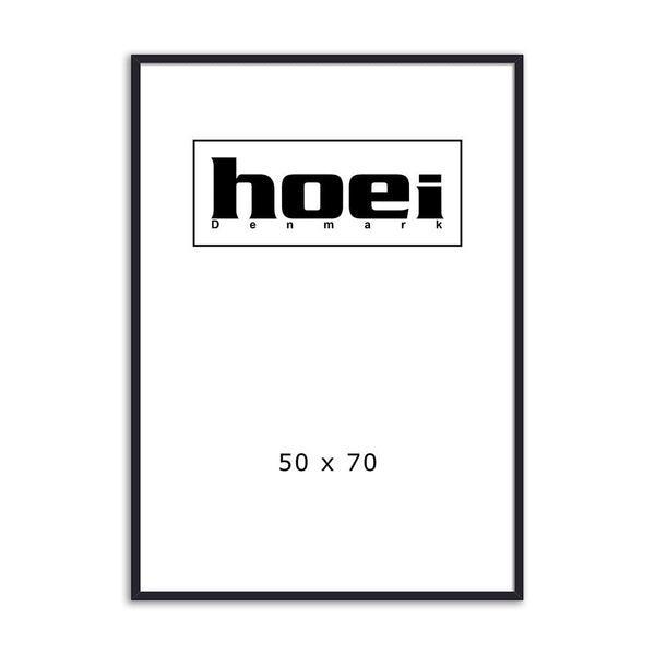 HOEI Plakatramme 50x70 cm – Sort Træ, Plexi/Glas