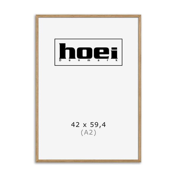 HOEI A2 Plakatramme - Massiv Eg, Plexi eller Glas