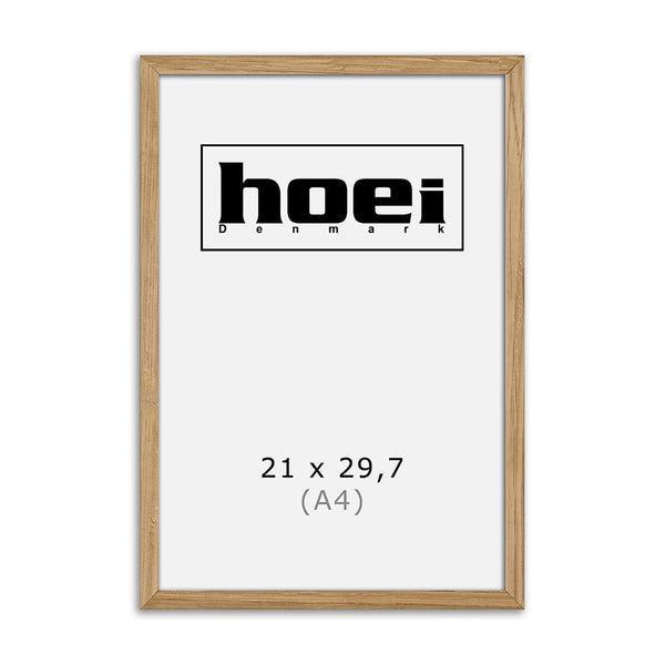 HOEI A4 Plakatramme i Massiv Eg med Glas