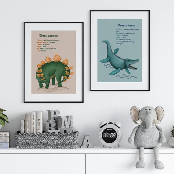 Diplodocus & Kronosaurus Plakatsæt - 2 stk.