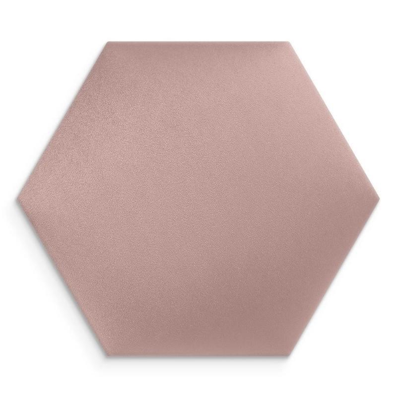 Polstret panel i lyserød farve