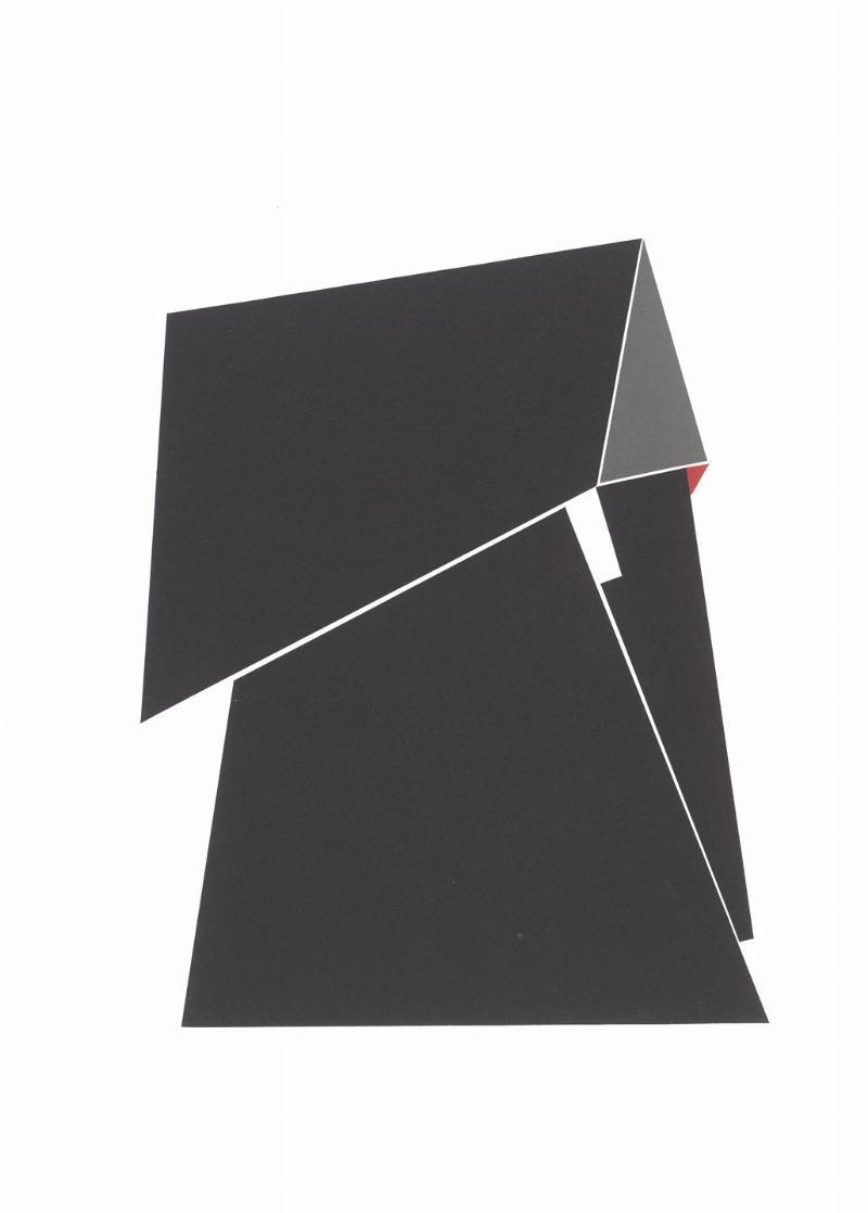 Rød papirkunst med pletdesign