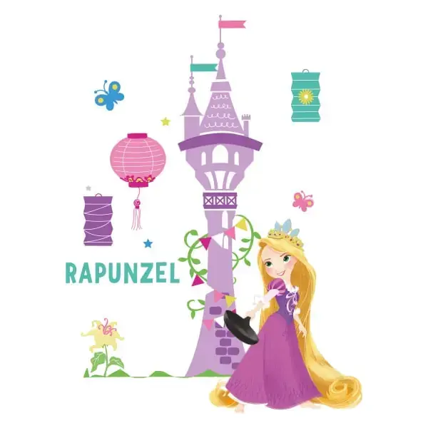Rapunzel vægklistermærke 50x70cm