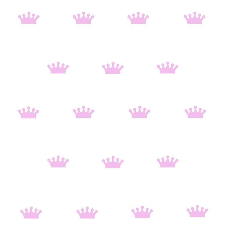 Royal vægklistermærker med prinsessekroner - 18 stk. Pink