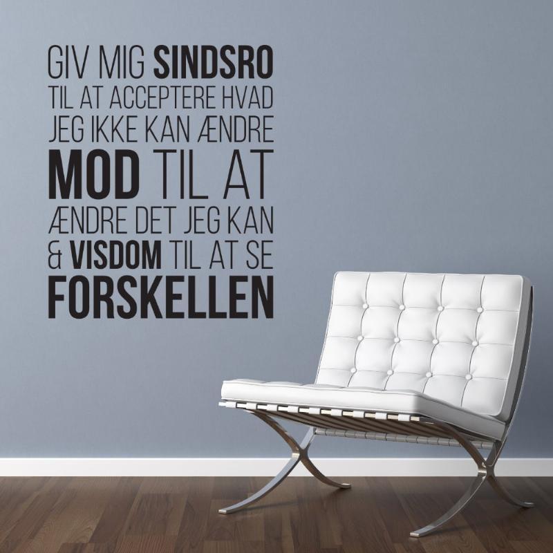 Vægklistermærke: Giv mig sindsro