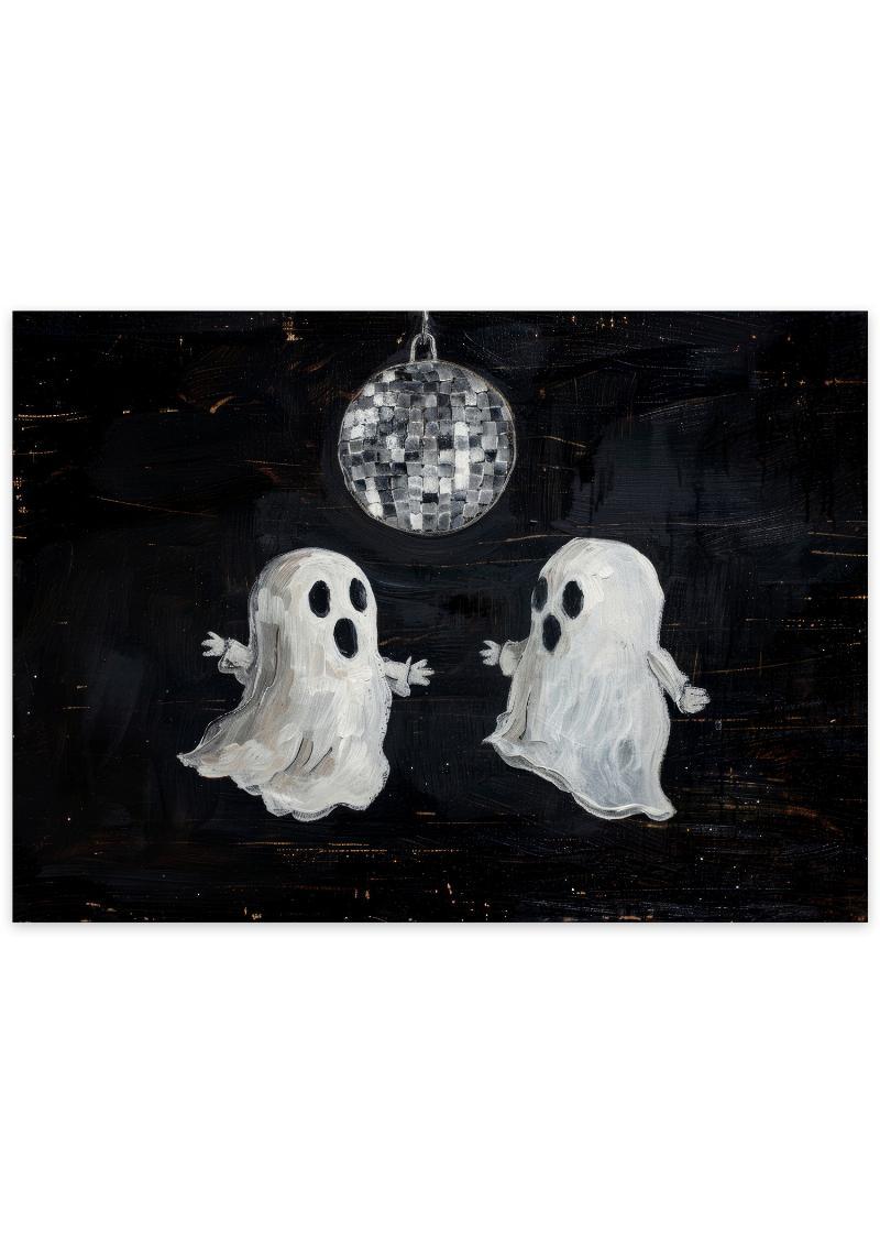 Dansende spøgelser plakat - Halloween dekoration