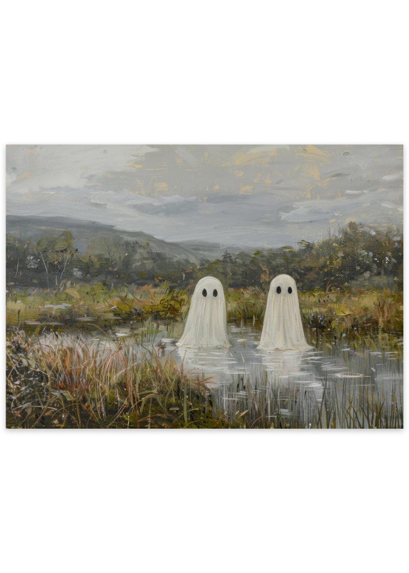 Spøgelser i England - Smuk Halloween Plakat