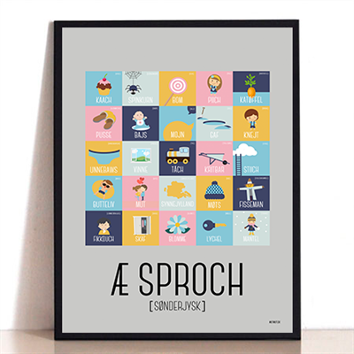 Æ SPROCH – GRÅ PLAKAT