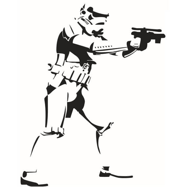 Stormtrooper vægklistermærke - Star Wars 46x58cm