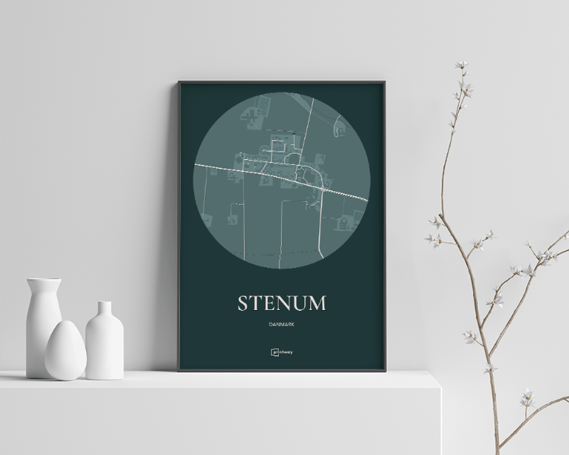 Stenum Plakat Rundt Skovgrøn 30x42 cm (A3)