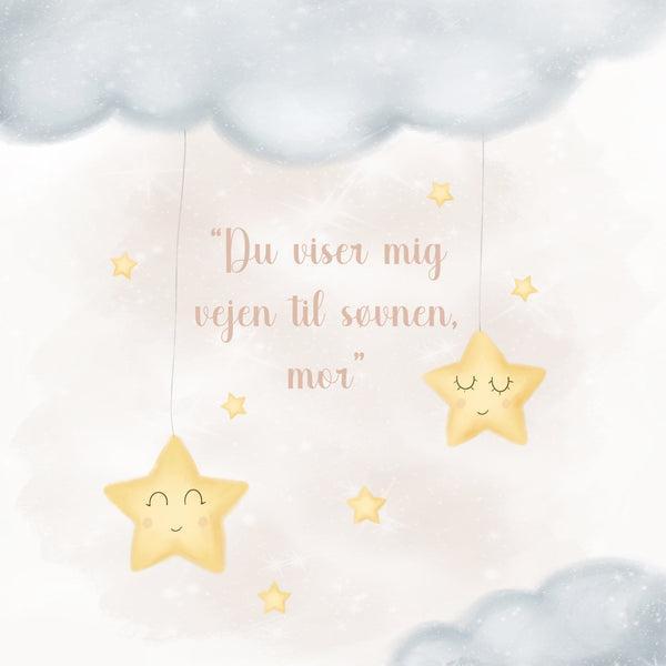 Lille Plakat med Stjerner - Sovetid Design