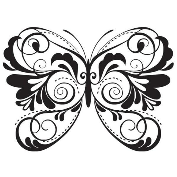 Smuk sommerfugl wallsticker 59x43cm