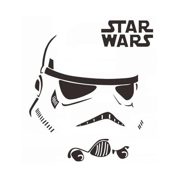 Star Wars vægklistermærke - Stormtrooper maske 41x32cm