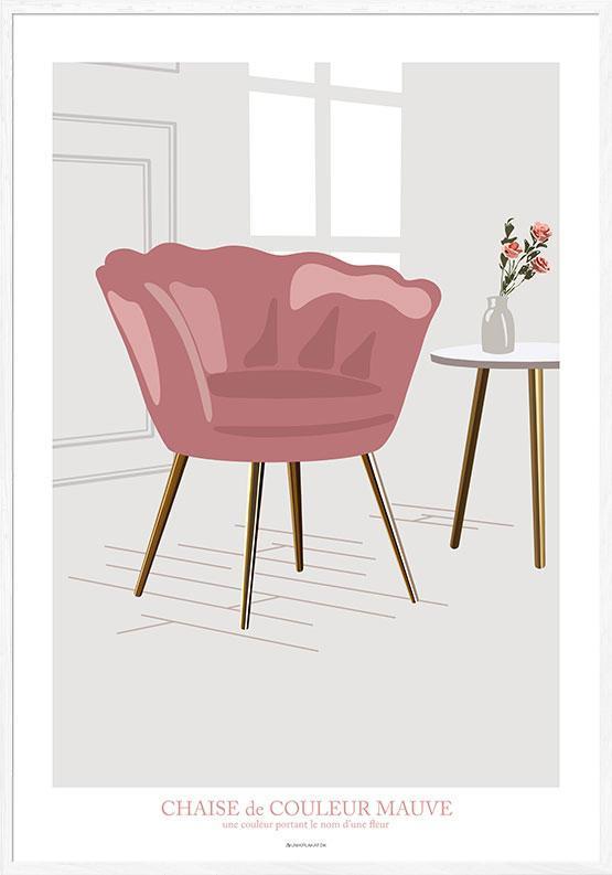 Mauve stol - Grafisk plakat