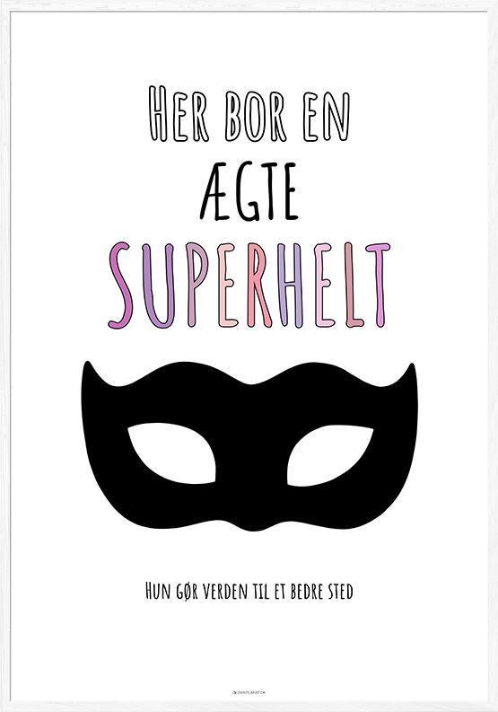 Superhelteplakat til piger