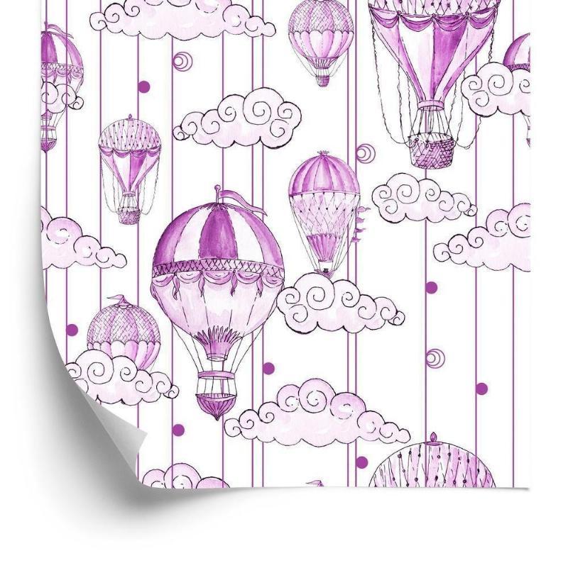 Tapet - Violet Balloner Design