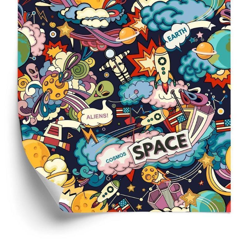 Tapet - Farverigt univers