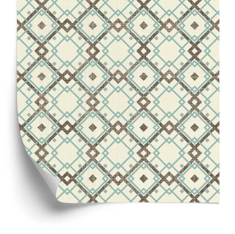 Tapet med retro geometrisk mønster