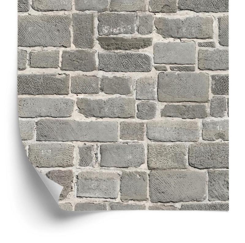 Tapet - Grå murstensdesign