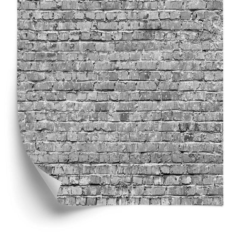 Tapet - Grå murstensdesign
