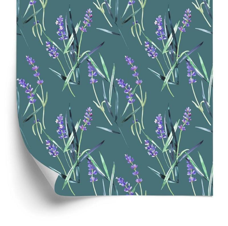 Lavendel Tapet - Smuk Vægdekoration
