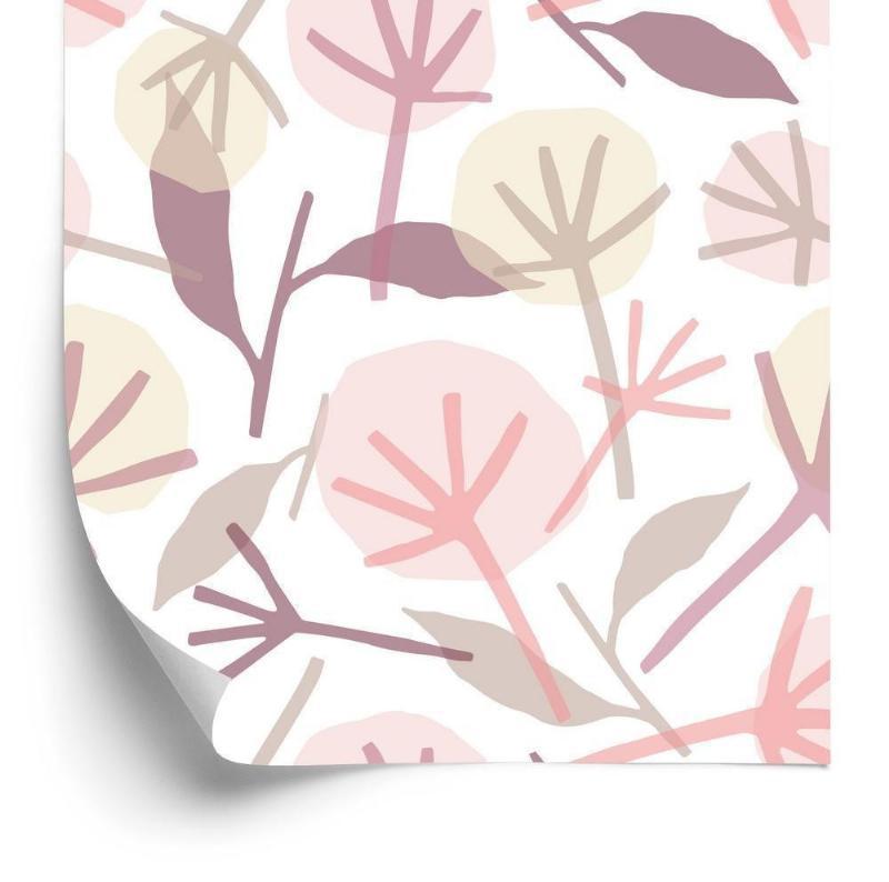 Tapet - Minimalistisk mælkebøtte design
