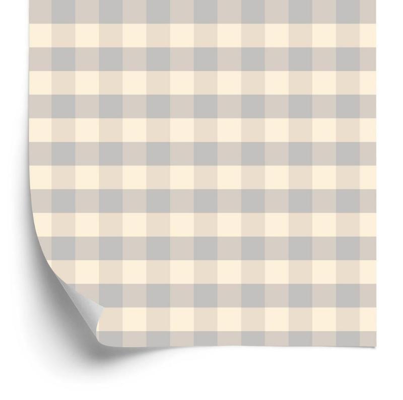 Geometrisk plaid tapet til stuen