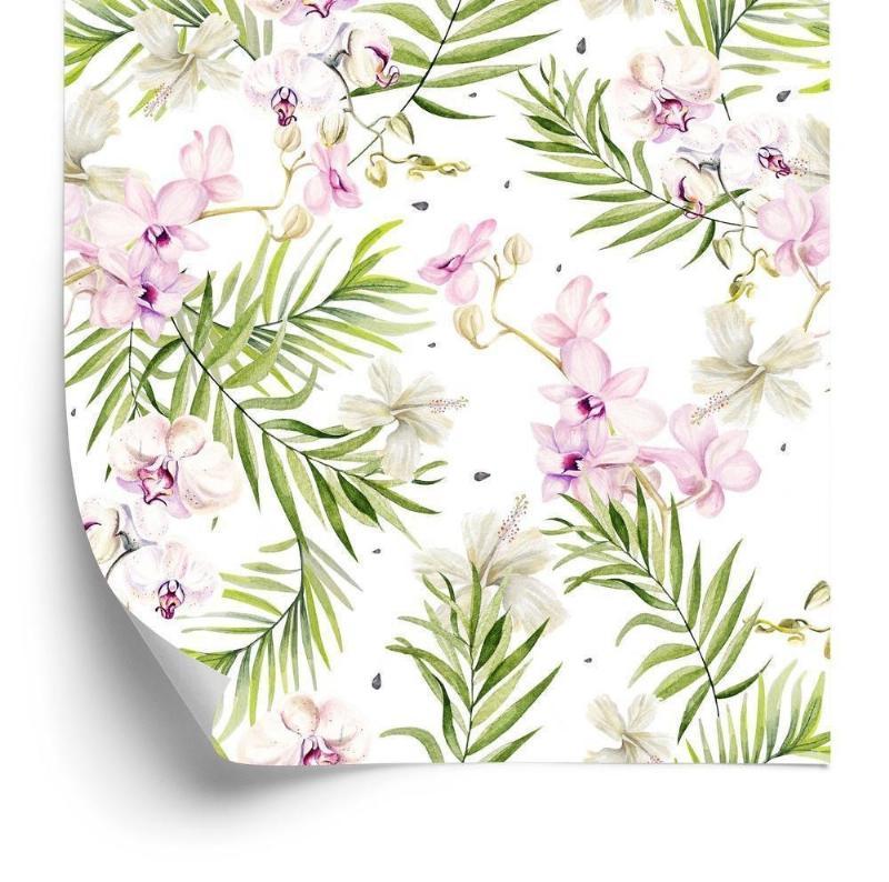 Tapet med naturblomster - Orkideer